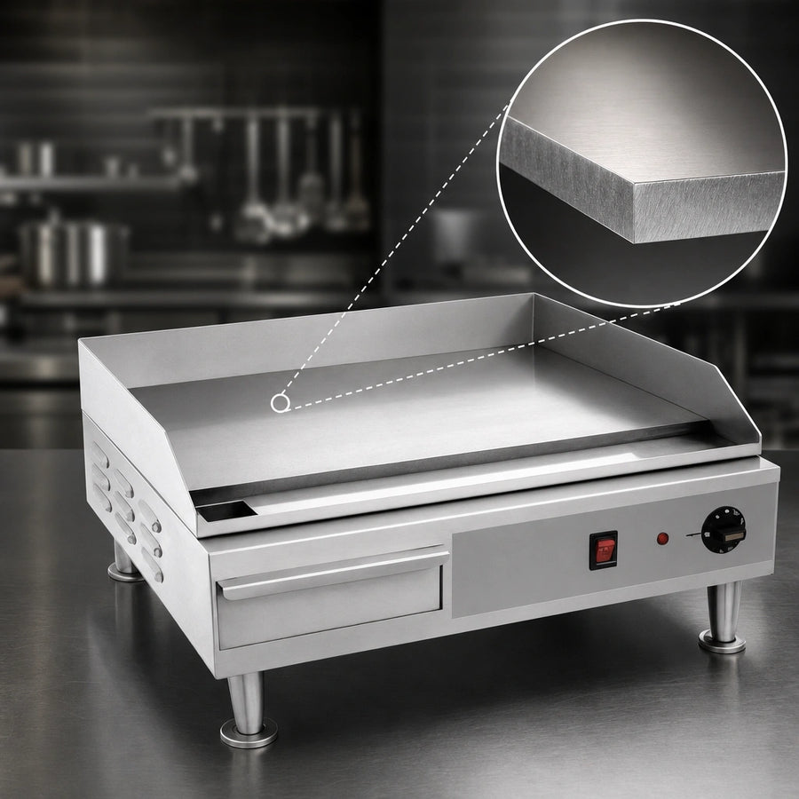 1/2-Inch Polished Steel Cooking Surface