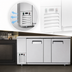 Thumbnail image #5 for Atosa 2-Section Stainless Steel Back Bar Cooler with Self-Contained Side-Mount Refrigeration and Solid Locking Doors, 21.5 Cu. Ft.