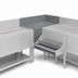 Thumbnail image #4 for Advance Tabco Prestige 90° Freestanding Corner Drainboard Filler, 25 x 20 Inches, Stainless Steel