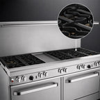 Thumbnail image #4 for Southbend (Middleby) Ultimate 4602DC-2T 60-Inch Gas Range with 6 Open Burners, 24-Inch Thermostatic Griddle, Standard Oven and Cabinet Base