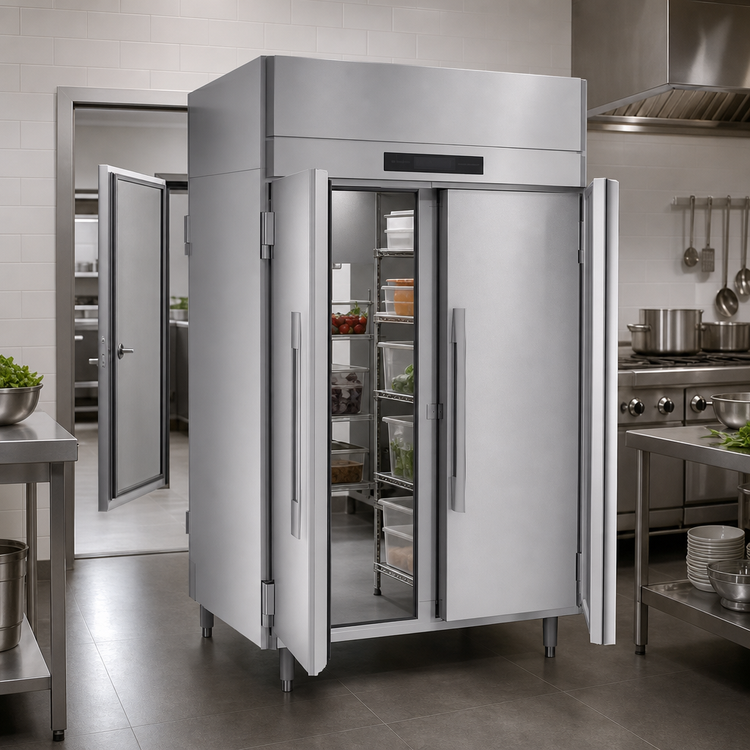 Product image #4 for Victory UltraSpec FS-2D-S1-PT-HC Two-Section Pass-Thru Solid Door Freezer