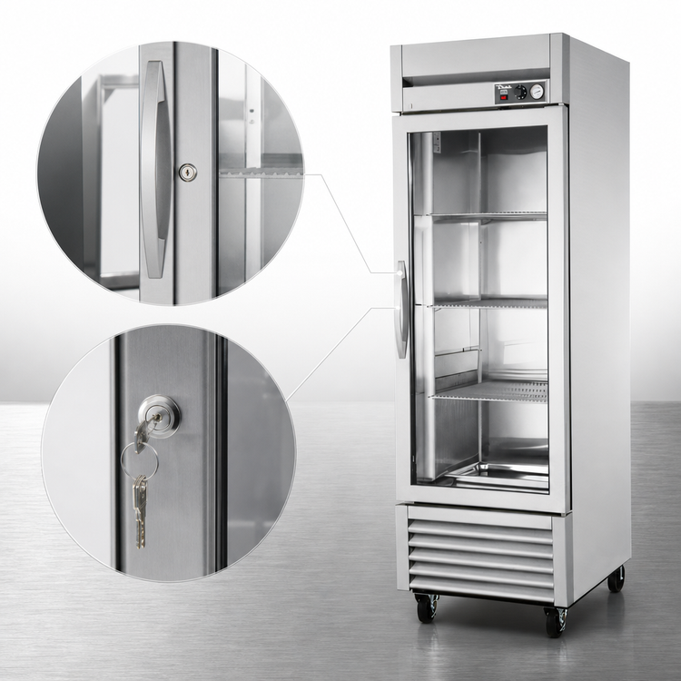 Product image #4 for True Mfg. 1-Section Reach-In Heated Holding Cabinet with Framed Glass Door and 3 Shelves