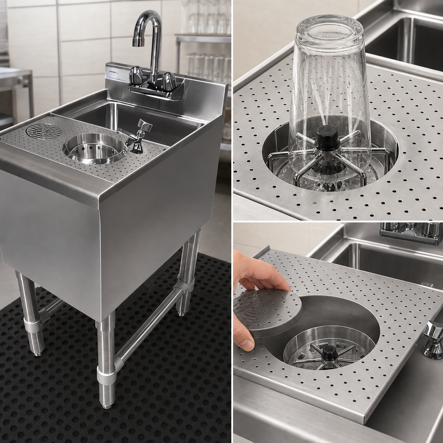 Push-Down Glass Rinser