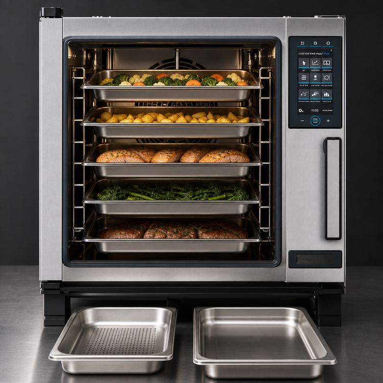 Product image #4 for UNOX ChefTop MIND.Maps Plus 5-Pan Gas Countertop Combi Oven/Steam Oven