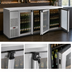 Thumbnail image #4 for Pro-Line E-Series Three-Section Stainless Steel Refrigerated Back Bar Cabinet with Glass Doors, 95-1/2 Inch