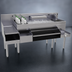 Thumbnail image #4 for Glastender 66-Inch All-In-One Underbar Ice Bin/Cocktail Station with Sink, Blender Shelf, and 10-Circuit Cold Plate