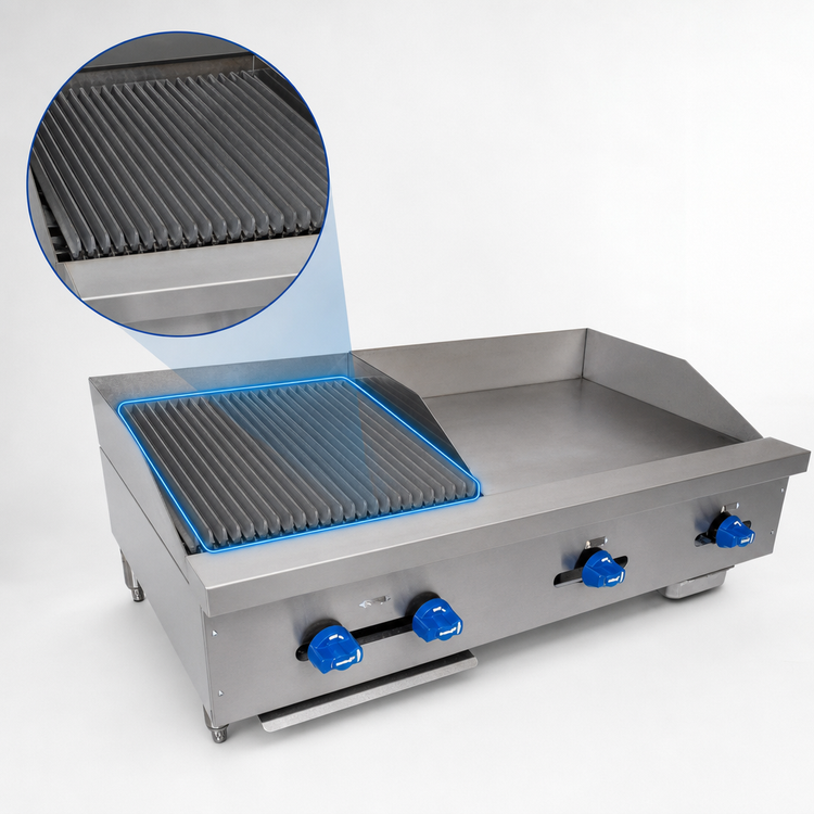 Product image #4 for Comstock-Castle 42-Inch Countertop Gas Char-Broiler/Griddle Combination