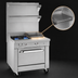 Thumbnail image #4 for Southbend Platinum 32-Inch Heavy Duty Gas Range with 2 Open Burners, 16-Inch Hot Top and Standard Oven