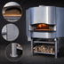 Thumbnail image #4 for Morello Forni FW110 Wood-Fired Round Stone Hearth Pizza Oven with Stand, 43-Inch Cooking Diameter