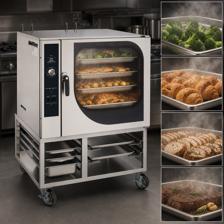 Product image #5 for Blodgett BX-14G SGL Gas Boilerless Combi Oven Steamer, Floor Model, 14 Hotel Pan / 7 Sheet Pan Capacity