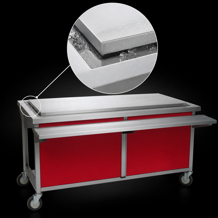 Product image #4 for Director's Choice DCS5-FTU Self-Contained 5-Pan Mobile Frost Top Unit