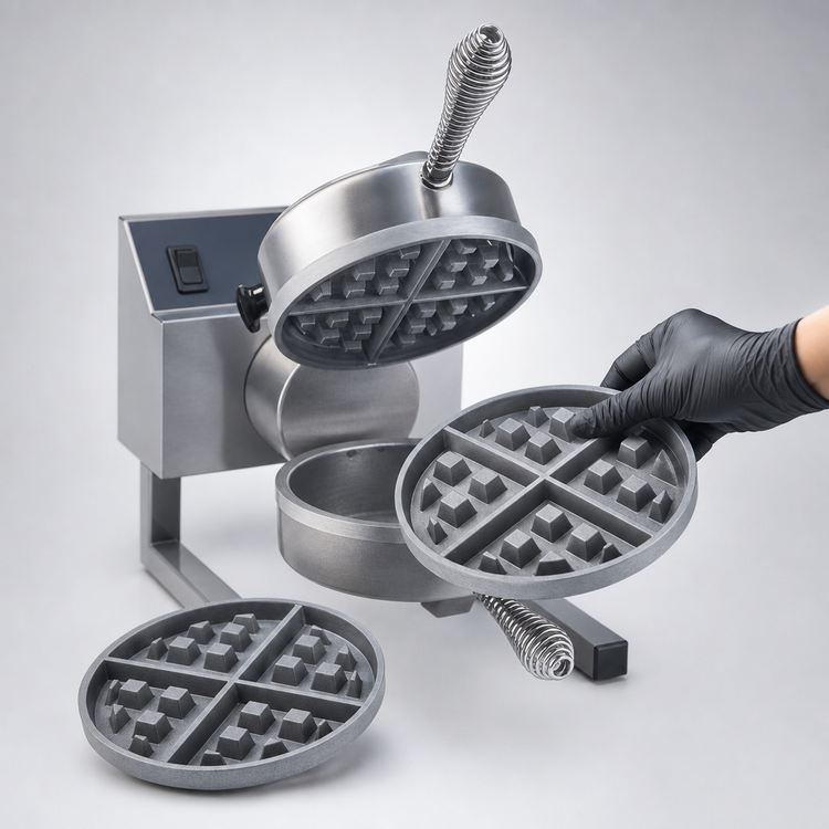 Product image #4 for Silverstone Single Countertop Belgian Waffle Baker with Digital Programmable Controls, 240V