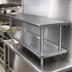 Thumbnail image #4 for Advance Tabco Double Tier Stainless Steel Pass-Thru Shelf with Wall Mount Brackets, 84 x 24 Inches
