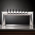 Thumbnail image #4 for Micro Matic USA PT4A-8PSSKR Countertop Pass-Thru 8-Faucet Glycol-Cooled Draft Beer Tower, 2-Column Polished Stainless Steel
