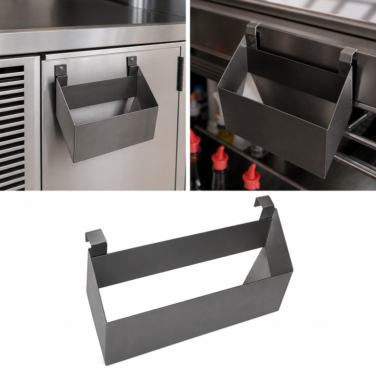 Product image #4 for Glastender 12-Inch Stainless Steel Dry Waste Chute for Underbar Equipment