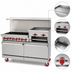 Thumbnail image #4 for American Range AR-6B-24RG-CC 60-Inch Commercial Gas Range with 6 Open Burners, 24-Inch Raised Griddle/Broiler, and 2 Convection Ovens