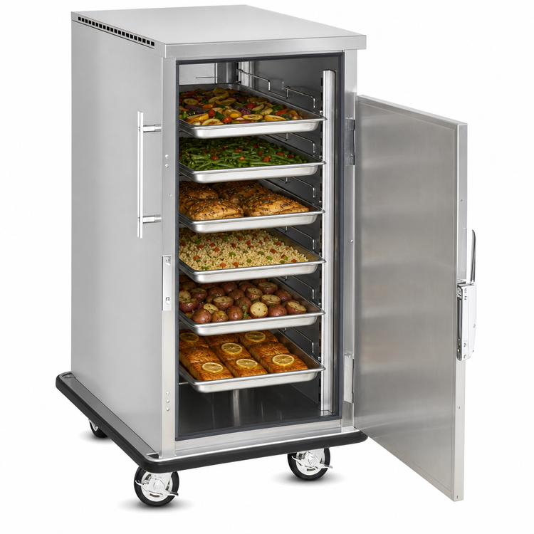 Product image #4 for FWE TST-10 Slim-Line Mobile Heated Holding Cabinet, 6 Full-Size Pan Capacity