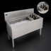 Thumbnail image #4 for Advance Tabco Prestige Supreme 36-Inch Bar Ice Chest with 10-Circuit Cold Plate and Right-Side Bottle Storage Rack
