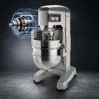 Thumbnail image #4 for Hobart Food Machines - Mixers HL1400C-1STD 140-Quart Correctional Planetary Floor Mixer, 5 HP, Power Bowl Lift, Stainless Steel Bowl Guard