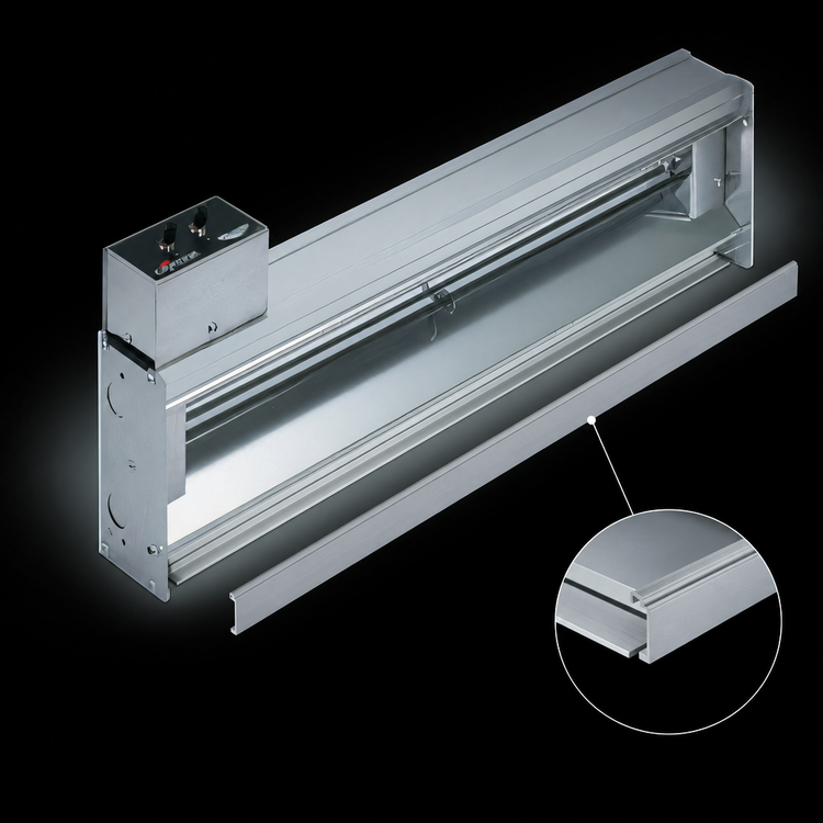 Product image #4 for Vollrath Cayenne 72-Inch Hard-Wired Medium Wattage Strip Heat Lamp