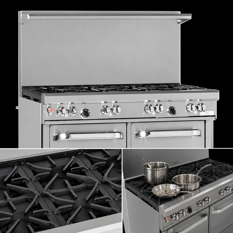 Product image #4 for Southbend Ultimate 48-Inch Natural Gas Restaurant Range with 7 Open Burners and 2 Space Saver Ovens