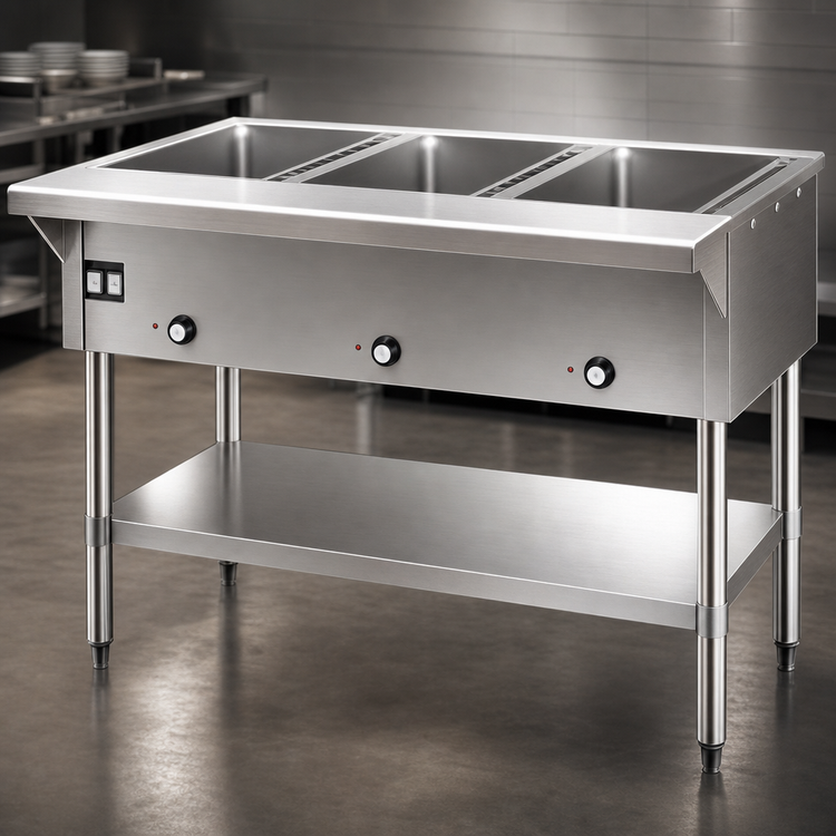 Product image #4 for Eagle Group Electric Open-Well Hot Food Table, Open Base, 3-Well, 48-Inch, 208V