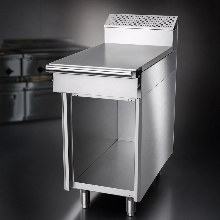 Product image #4 for Garland Cuisine 18-Inch Heavy Duty Stainless Steel Spreader Cabinet with Open Base