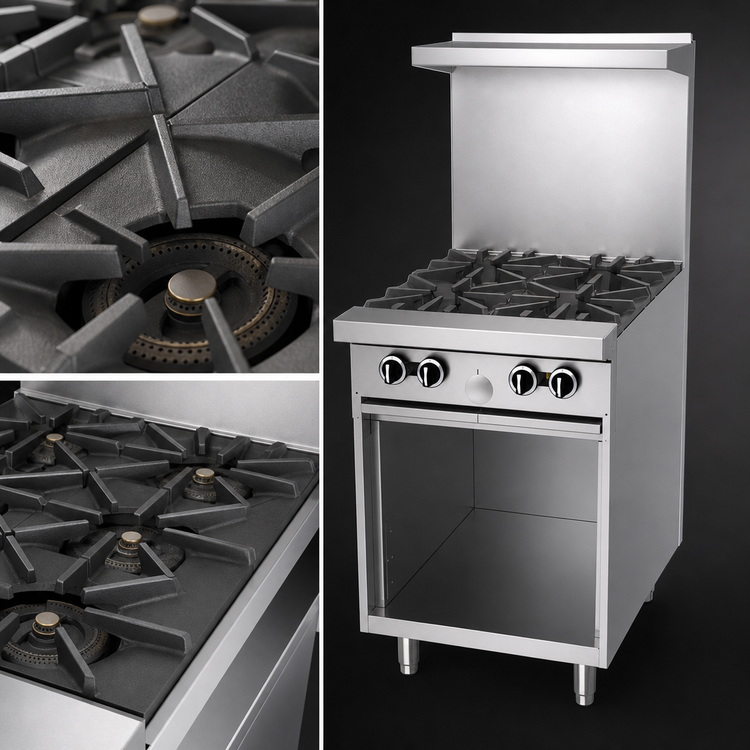 Product image #4 for Garland G Starfire Pro 24-Inch Gas Restaurant Range with 4 Open Burners and Storage Base
