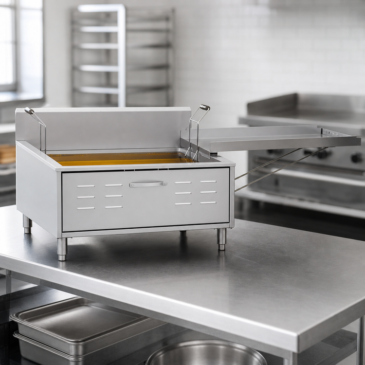 Product image #4 for Comstock-Castle 31.75-Inch Wide Countertop Gas Doughnut Fryer, 30-40 lb. Fat Capacity