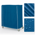 Thumbnail image #4 for Metro Mariner Blue Waterproof Cart Cover for 36 x 18 x 54 Inch Queen Mary & Banquet Carts