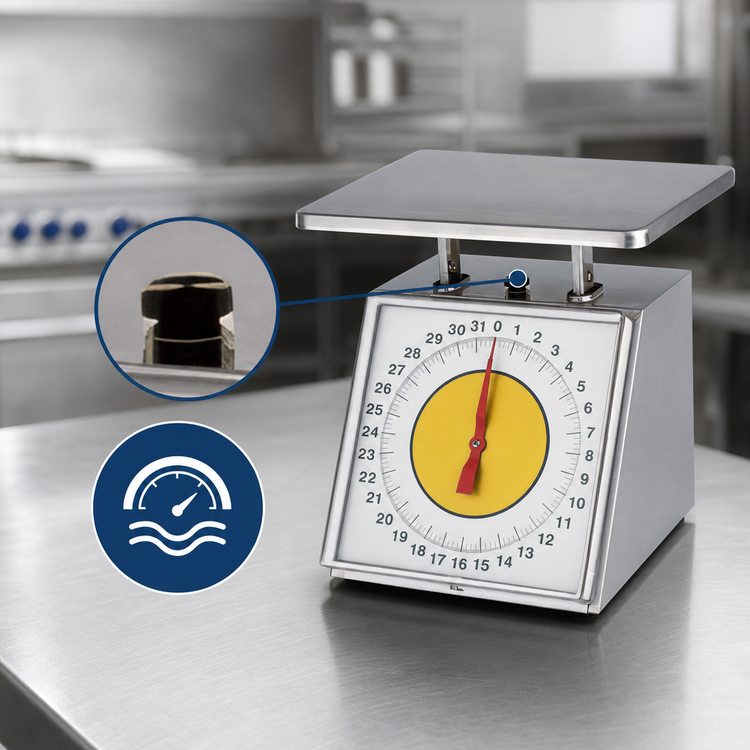 Product image #4 for Edlund Deluxe Countertop Metric Portion Control Food Scale, 1000 g x 5 g, Rotating Dial, Air Dashpot