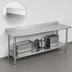 Thumbnail image #4 for Duke 108-Inch x 36-Inch Stainless Steel Work Table with 1-1/8-Inch Riser and Undershelf