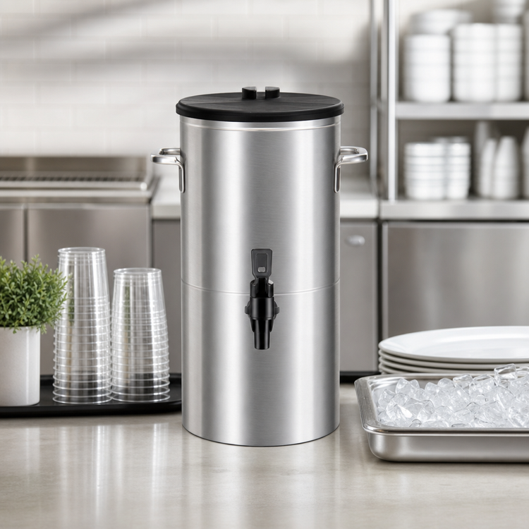 Product image #4 for Bloomfield 8802-5G 5-Gallon Round Stainless Steel Iced Tea Dispenser with 7-Inch Cup Clearance
