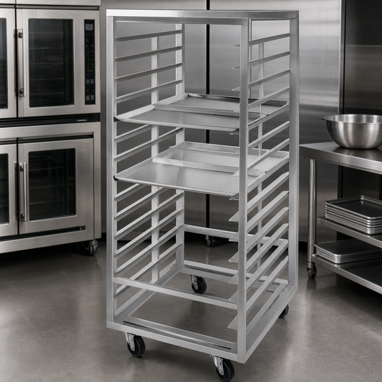 Product image #4 for Channel Manufacturing 412S-DOR Double-Section Stainless Steel Side-Loading Oven Rack, 30-Pan Capacity
