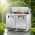 Thumbnail image #4 for True 48-Inch Two-Section Stainless Steel Sandwich/Salad Prep Table with Rear-Mounted Self-Contained Refrigeration and 18 Pans
