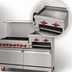 Thumbnail image #4 for American Range 72-Inch Gas Restaurant Range with 8 Open Burners, 24-Inch Griddle/Broiler, and 2 Convection Ovens