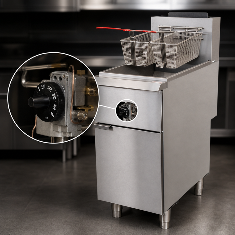 Product image #4 for IKON Cooking IGF-75/80-NG Natural Gas Tube Fryer, 75-80 lb Capacity, Millivolt Controls