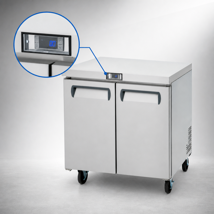 Product image #4 for Migali Competitor Series Two-Section Undercounter Work Top Freezer, 36.3-Inch W, 8.7 Cu. Ft., Stainless Steel