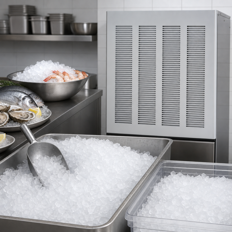 Product image #5 for Ice-O-Matic MFI1506R Air-Cooled Flake Ice Machine with Remote Condenser, 1,390 lb/24 Hr Production