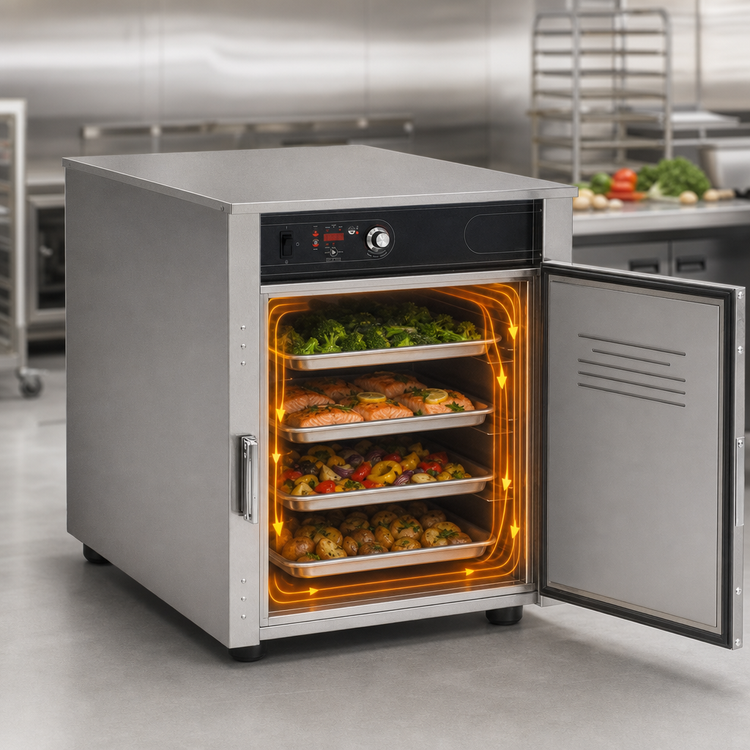 Product image #4 for FWE G2 Series Cook-Hold Mobile Cabinet, Low Voltage, Half-Height, 4 Full-Size Sheet Pan Capacity