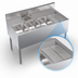 Thumbnail image #4 for Krowne Royal Series Three-Compartment Underbar Sink Unit, 48 x 24 Inches, Left Bowl, Right Drainboard