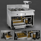 Thumbnail image #4 for Imperial (Middleby) IFSCB550ET 5-Tank Electric Floor Fryer, 50 lb. Each, Built-In Filter, Dump Station, Stainless Steel, Without Basket Lifts
