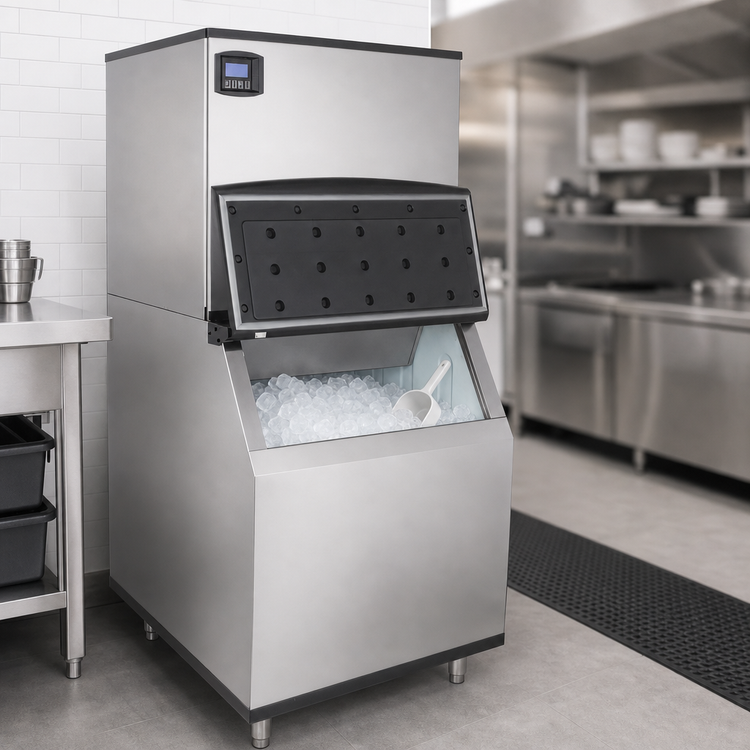 Product image #4 for Maxx Ice MIM370N-B470 Intelligent Series Modular Full Dice Ice Machine with 470 lb Bin