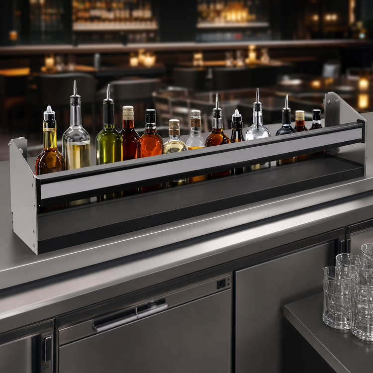 Product image #4 for Glastender SSR-37 Single 37-Inch Open Step-and-Rail Stainless Steel Speed Rail
