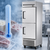 Thumbnail image #4 for One-Section Reach-In Stainless Steel Freezer with Two Half Doors, Bottom-Mounted Self-Contained Refrigeration