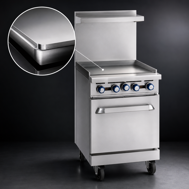 Product image #4 for Imperial Pro Series 24-Inch Commercial Gas Range with 24-Inch Griddle and Space Saver Oven