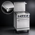 Thumbnail image #4 for Imperial Pro Series 24-Inch Commercial Gas Range with 24-Inch Griddle and Space Saver Oven