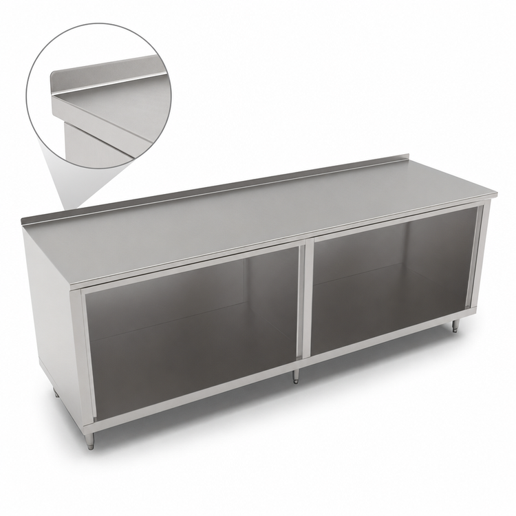 Product image #4 for John Boos Open-Front Modular Base Work Table with 14-Gauge Stainless Steel Top, 132 x 24 Inches