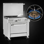 Thumbnail image #4 for Southbend (Middleby) Ultimate 4364A-2G 36-Inch Gas Restaurant Range with 24-Inch Griddle, 2 Open Burners, and Convection Oven