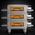 Thumbnail image #4 for Middleby Marshall X55GWB-3 Triple-Deck Gas-Fired Wide-Belt Conveyor Oven